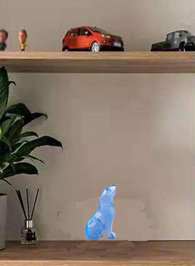 ALHBEJT 2 inch Crystal Wolf Statue Wolf Figurine Animal Sculpture Healing Stone for Meditation Home Decor Gifts (Blue) - Image 5